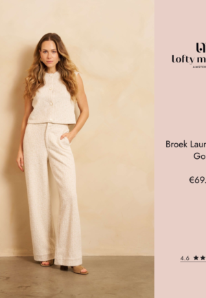 Broek Laura | Beige Gold