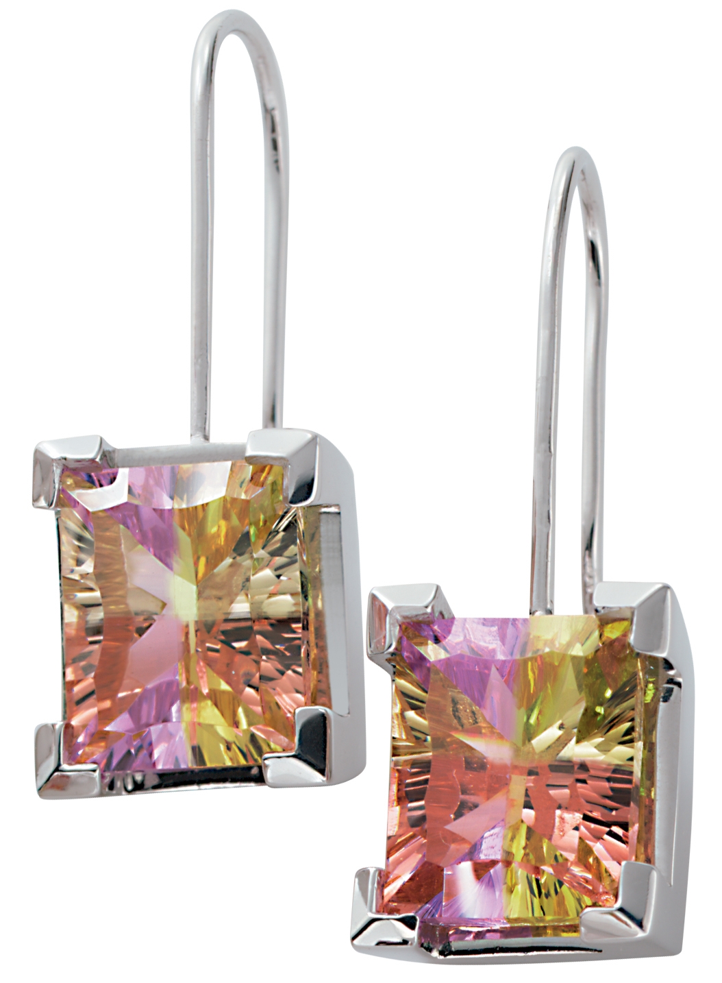 Orphelia Dames 925 Sterling Zilveren Dangle Oorbellen - Zilver CC-46