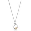 Orphelia 'Aurora' Dames 925 Sterling Zilveren Ketting met Hanger - Zilver/Goud ZH-7525