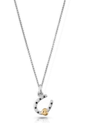 Orphelia 'Aurora' Dames 925 Sterling Zilveren Ketting met Hanger - Zilver/Goud ZH-7525