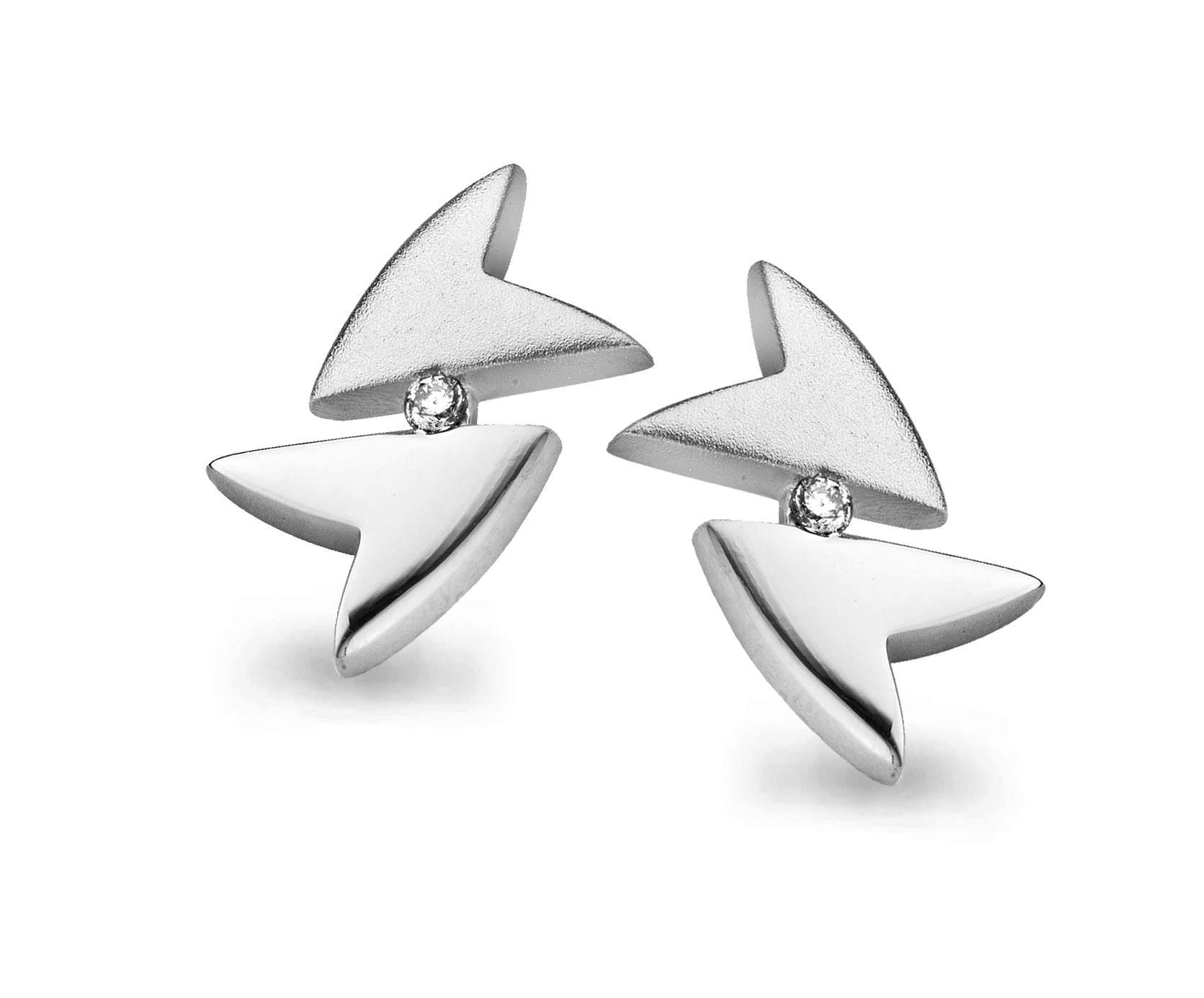 Orphelia Dames 925 Sterling Zilveren Stud Oorbellen - Zilver ZO-5004