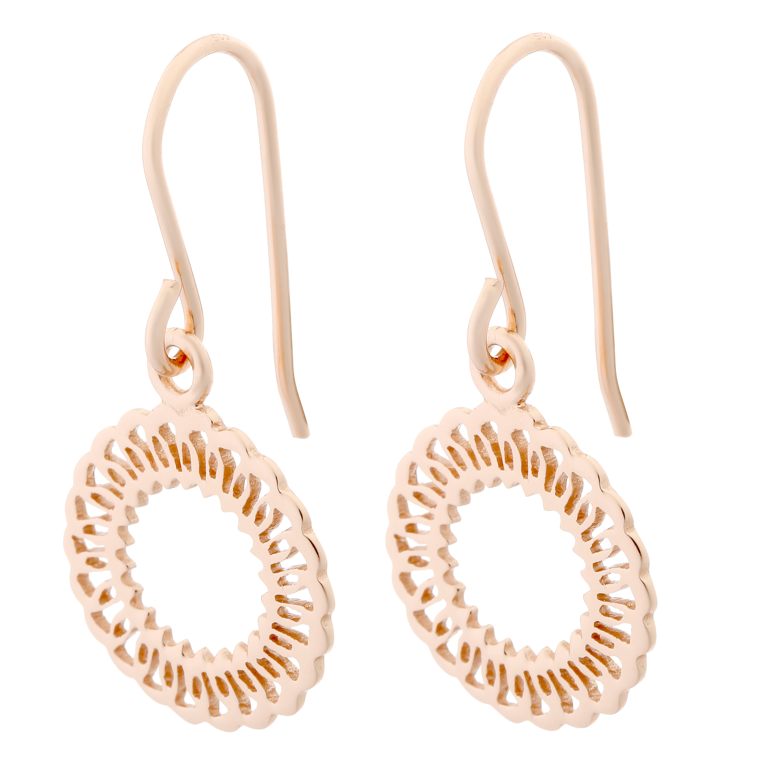 Orphelia 'Amada' Dames 925 Sterling Zilveren Dangle Oorbellen - Roze ZO-7075/1 - Afbeelding 2