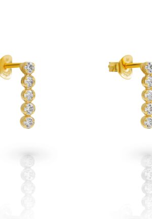 Orphelia 'Bling' Dames 925 Sterling Zilveren Oorbellen - Goud ZO-7547/G