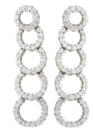 Alternative view of Orphelia Dames 925 Sterling Zilveren Dangle Oorringen - Zilver ZO-5762