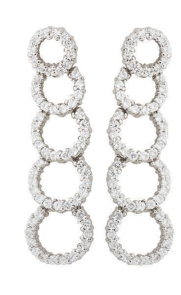 Orphelia Dames 925 Sterling Zilveren Dangle Oorringen - Zilver ZO-5762 - Afbeelding 2