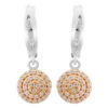 Orphelia 'Leanna' Dames 925 Sterling Zilveren Oorringen - Zilver/Roze ZO-7120