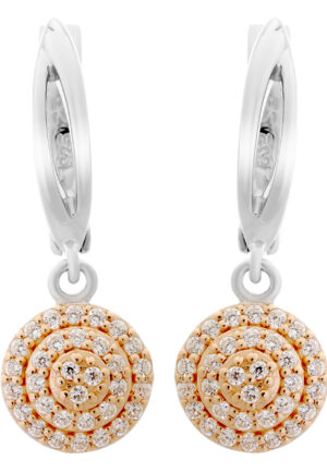 Orphelia 'Leanna' Dames 925 Sterling Zilveren Oorringen - Zilver/Roze ZO-7120