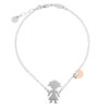 Orphelia 'Lyra' Dames 925 Sterling Zilveren Armband - Zilver/Rosé ZA-7390
