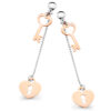 Orphelia 'Izabella' Dames 925 Sterling Zilver Oorbellen - Zilver/Roze ZO-7185