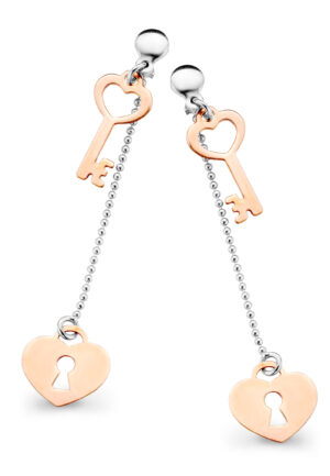 Orphelia 'Izabella' Dames 925 Sterling Zilver Oorbellen - Zilver/Roze ZO-7185