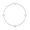 TRIO Bracelet Zoet Water kralen rond 89mm White 925