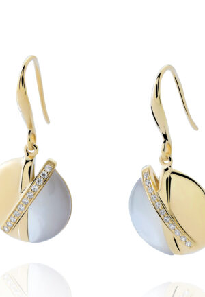 Orphelia 'Moragene' Dames 925 Sterling Zilveren Hangende Oorbellen - Goud ZO-7506/G