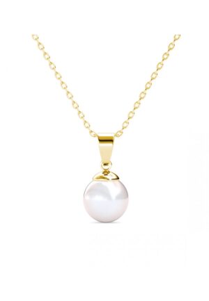 Volle Maan Parel Ketting en Hanger - Imitatie Parel