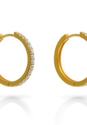 Orphelia 'Fay' Dames 925 Sterling Zilveren Creolen - Goud ZO-7557/G