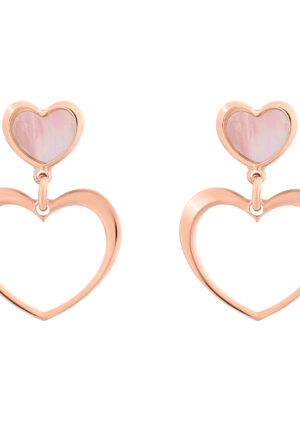 Orphelia 'Mada' Dames 925 Sterling Zilveren Oorhangers - Roze ZO-7389
