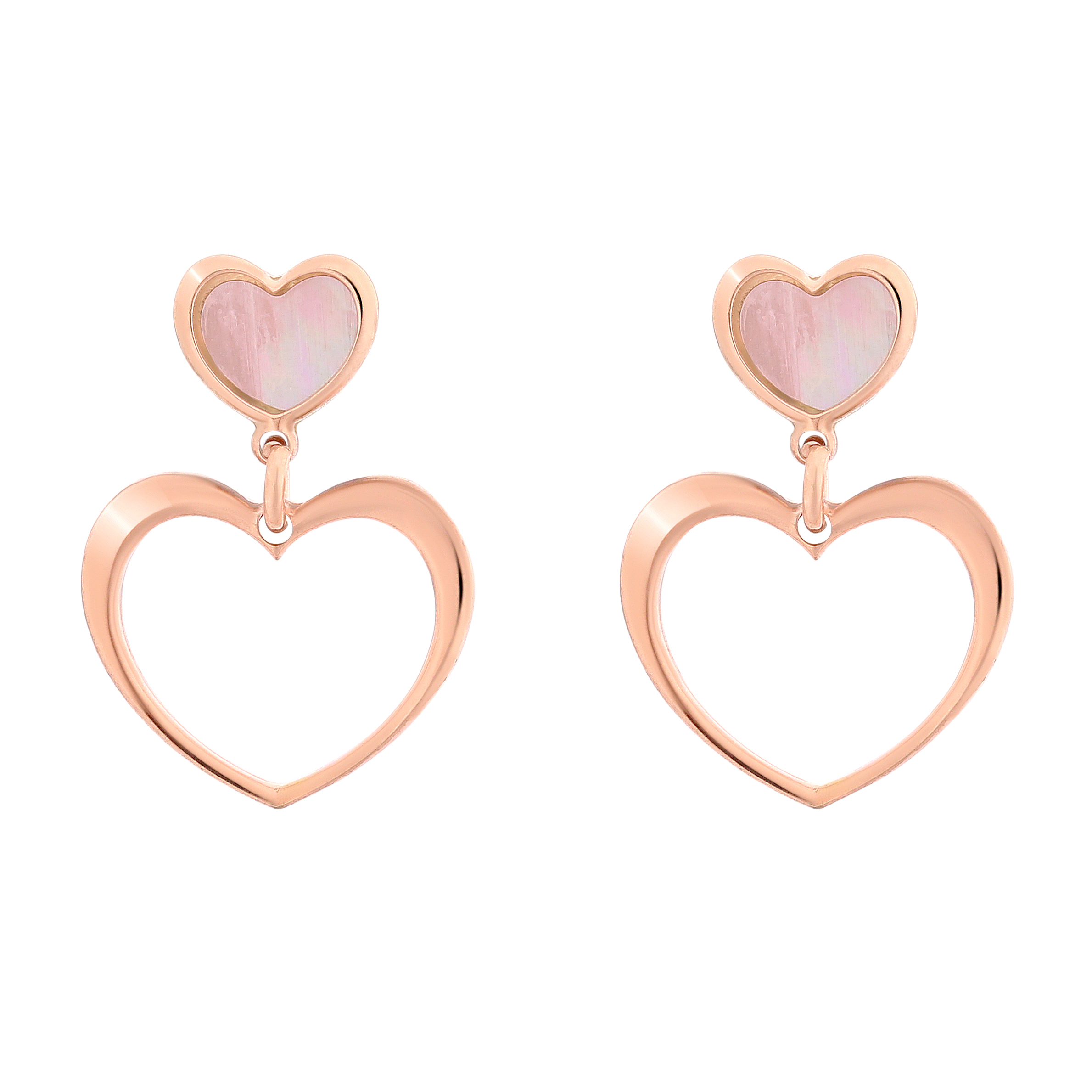 Orphelia 'Mada' Dames 925 Sterling Zilveren Oorhangers - Roze ZO-7389