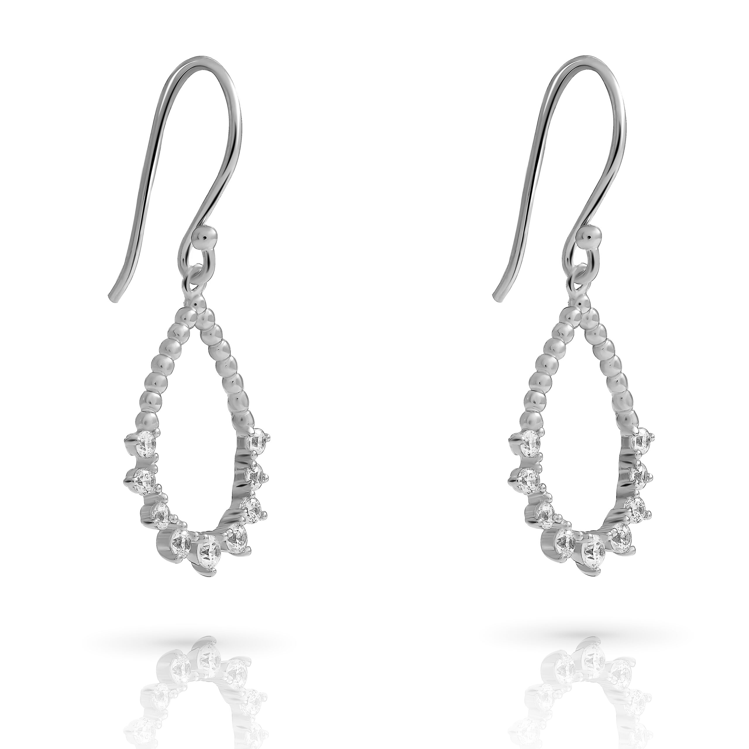 Orphelia 'Petal' Dames 925 Sterling Zilveren Oorbellen - Zilver ZO-7564
