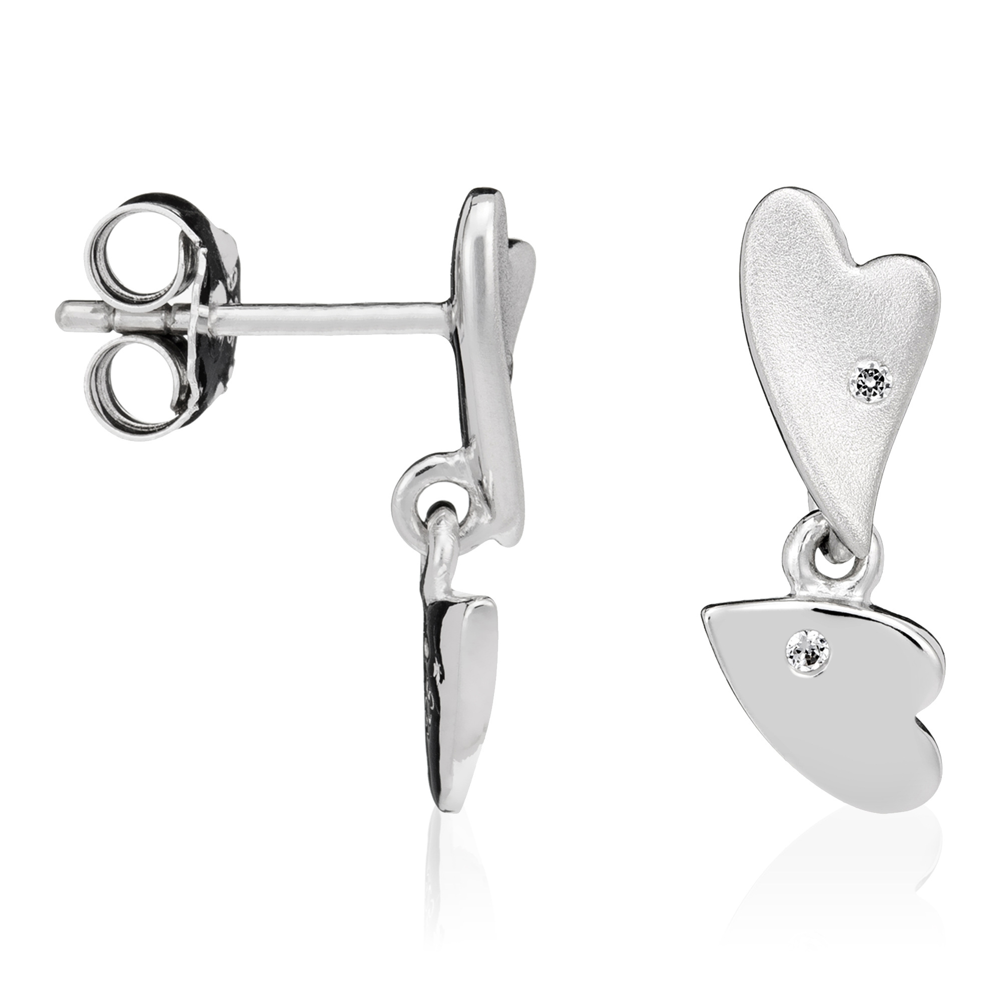 Orphelia Dames 925 Zilveren Hangende Oorbellen - Zilver ZO-5011 - Afbeelding 2