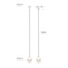 Twee Oorbellen Wit Goud - Echte Cultiveerde Zoetwaterperlen Knop 5-6 mm + Parel 8-9 mm - Afbeelding 2