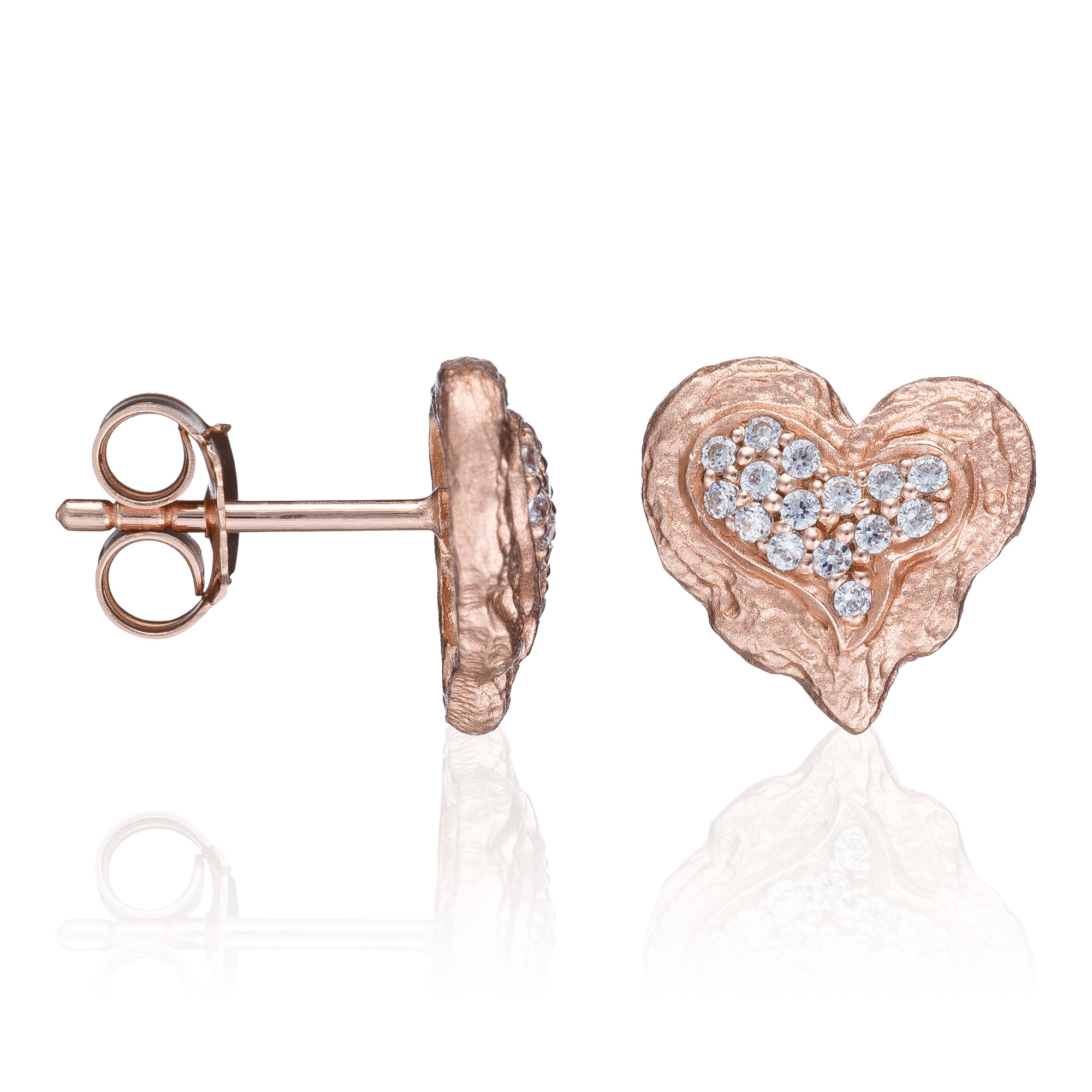 Orphelia 'Hazel' Dames 925 Sterling Zilveren Stud Oorbellen - Roze ZO-7082/1