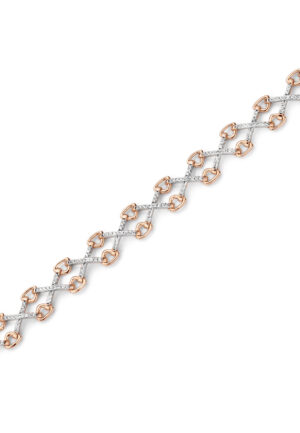 Orphelia Dames 925 Sterling Zilveren Armband - Roze ZA-7212