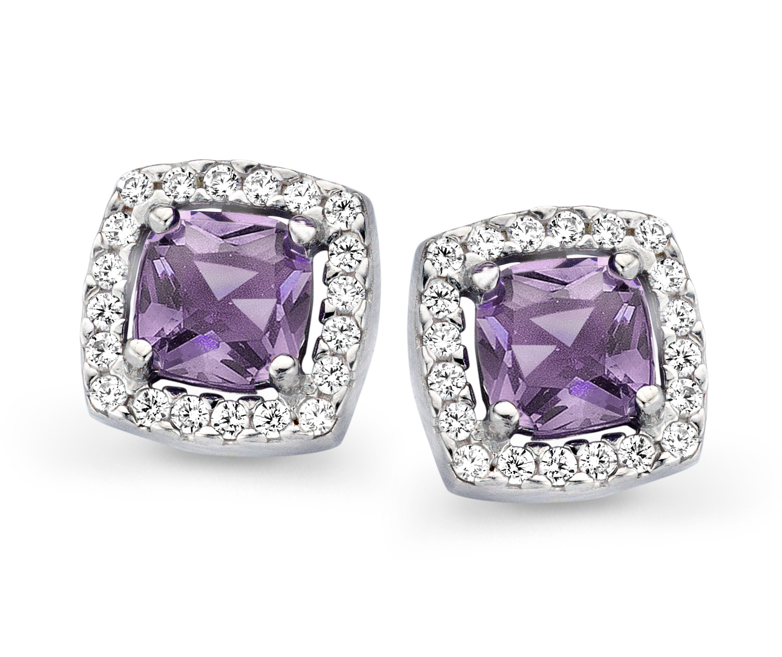 Orphelia 'Faustine' Dames 925 Sterling Zilveren Stud Oorbellen - Zilver ZO-7199/LA