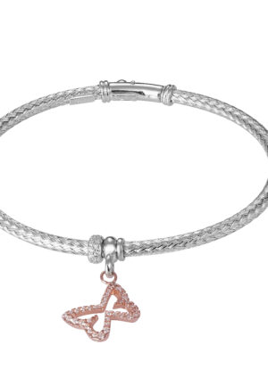 Orphelia Dames 925 Sterling Zilveren Armband - Zilver/Roze ZA-7397
