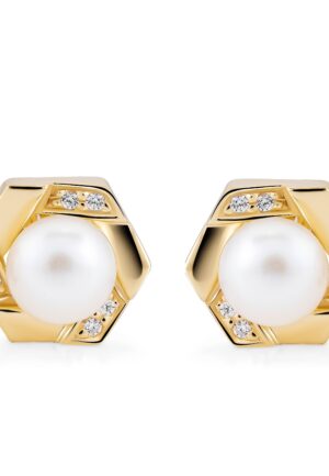 Orphelia 'Aliva' Dames 925 Sterling Zilveren Stud Oorbellen - Goud ZO-7469/G