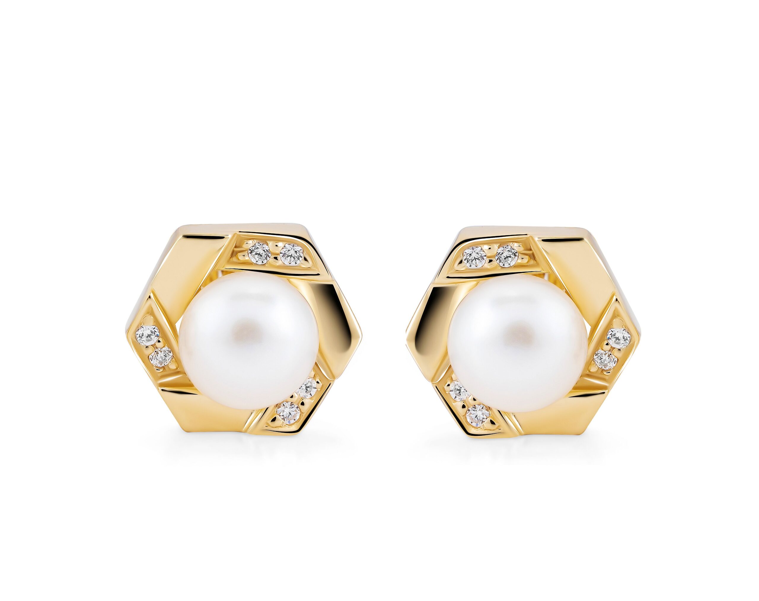 Orphelia 'Aliva' Dames 925 Sterling Zilveren Stud Oorbellen - Goud ZO-7469/G