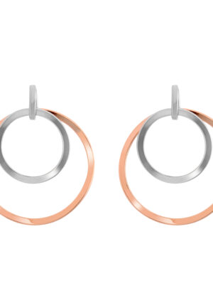 Orphelia 'Margot' Dames 925 Sterling Zilveren Oorbellen - Zilver/Roze ZO-7387