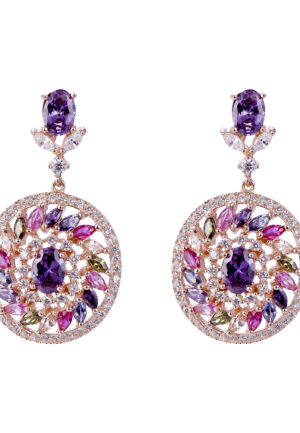 Orphelia 'Enya' Dames 925 Sterling Zilveren Oorbellen - Roze ZO-7428/RG