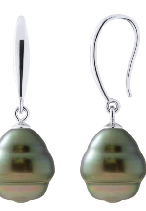 Oorbellen van Zilver 925 en Echte GeCultiveerde Tahiti Parels Van 10-11 mm