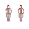 Orphelia 'Ambra' Dames 925 Sterling Zilveren Oorbellen - Roze ZO-7439