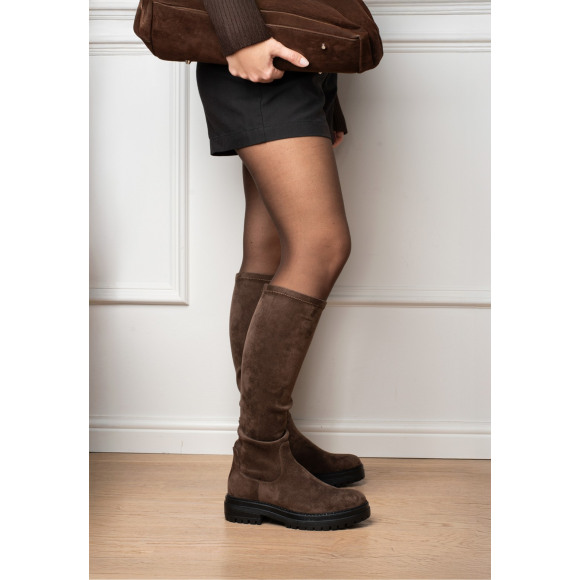 Posh - Donkerbruin | Dames | Laarsje | Donkerbruin | 42 | regular | Kamst mode