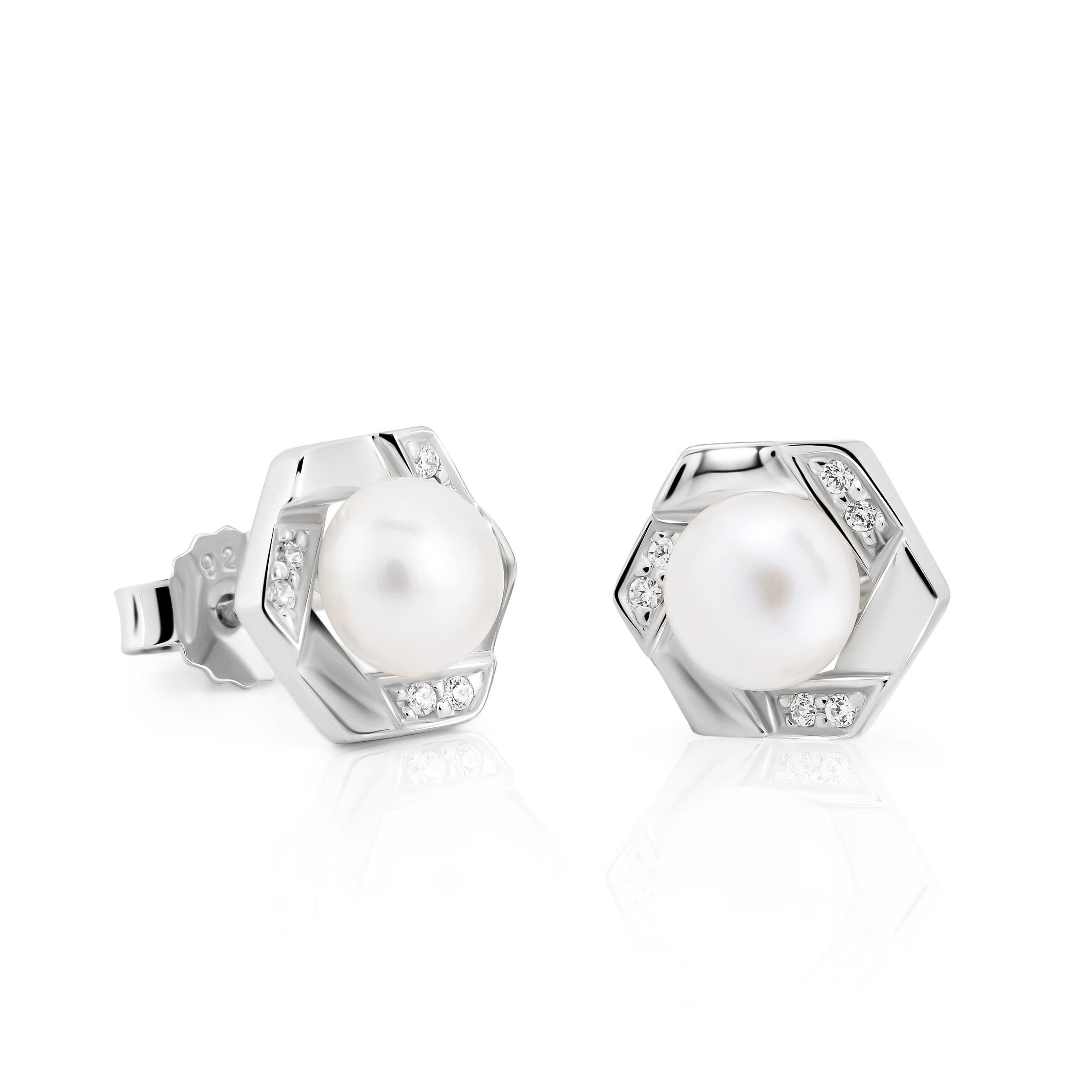 Orphelia 'Aliva' Dames 925 Sterling Zilveren Stud Oorbellen - Zilver ZO-7469