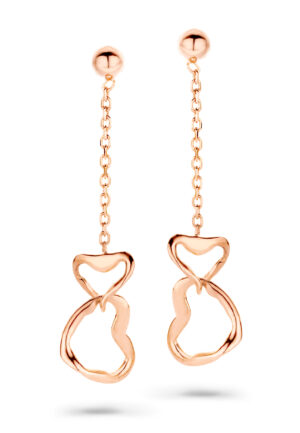 Orphelia 'Zelma' Dames 925 Sterling Zilveren Oorbellen - Roze ZO-7179/RG