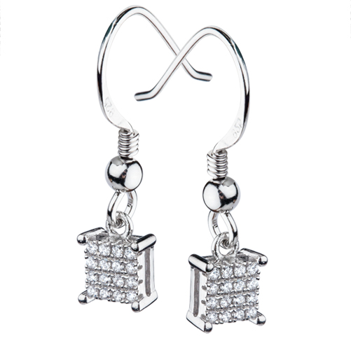 Orphelia 'Claudia' Dames 925 Sterling Zilveren Oorbellen - Zilver ZO-7344