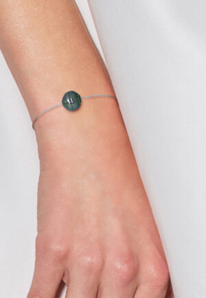 Alternative view of Convict Chain Bracelet Tahitian Pearl Ringed 10-11 mm 925