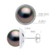 Oorbellen - Surroundings Sleek - Prestige - Wit Goud 375 - Echte Cultuur Tahiti Parel Rond 9-10 mm - Afbeelding 2
