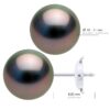 Oorbellen - Wit Goud 375 - Echte Cultuur Tahiti Parel Ronde 10-11 mm - Afbeelding 2