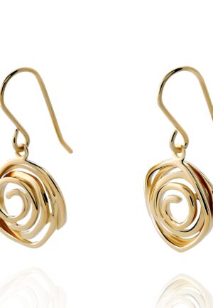 Orphelia 'Apolline' Dames 925 Sterling Zilveren Dangle Oorbellen - Goud ZO-7500/G