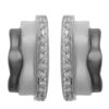 Orphelia Dames 925 Sterling Zilveren Oorstekers - Zilver/Zwart ZO-6042/2
