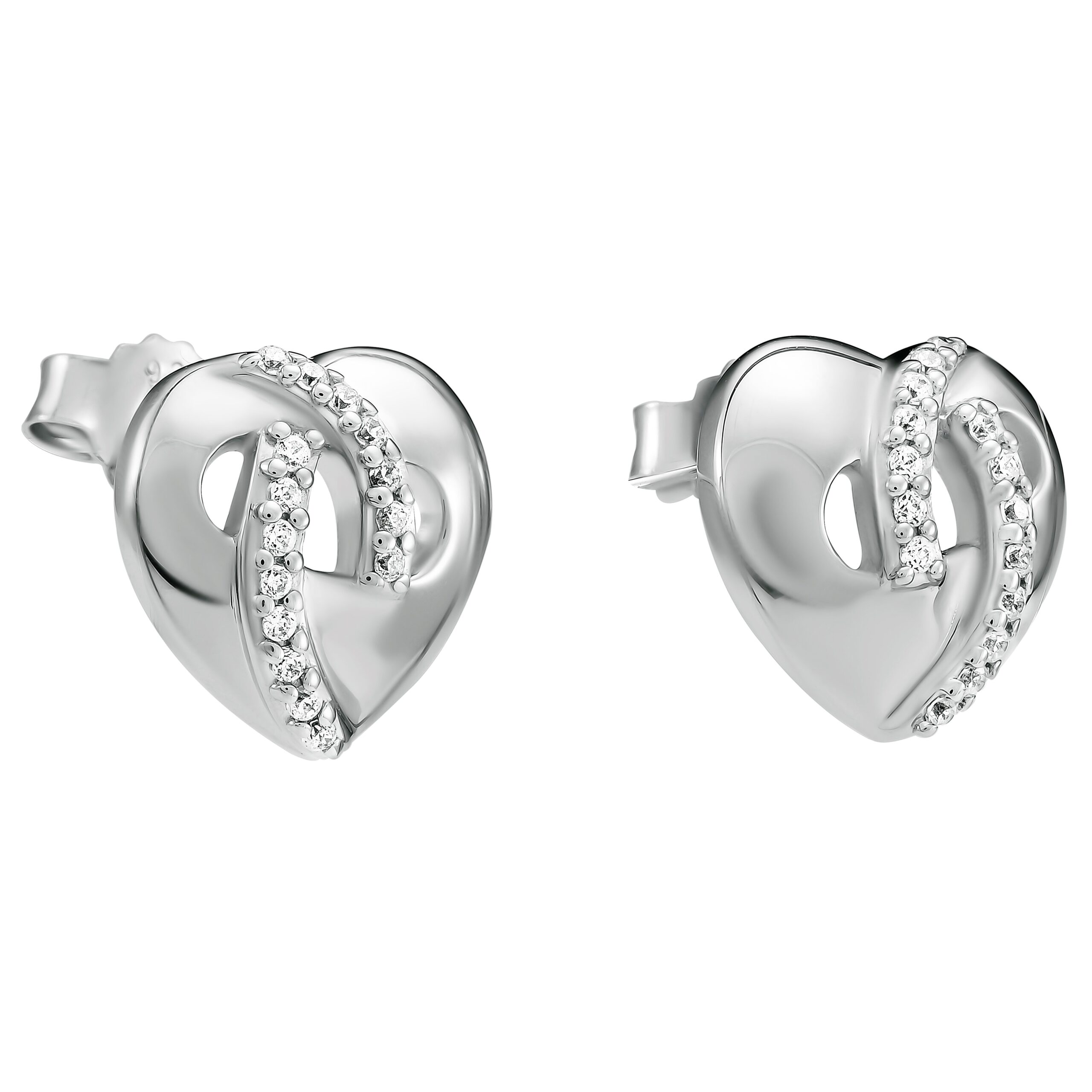Orphelia 'Amore' Dames 925 Sterling Zilveren Oorbellen - Zilver ZO-7577