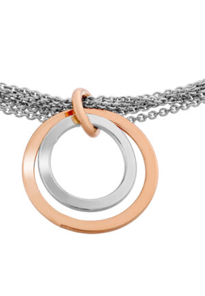 Orphelia 'Margot' Dames 925 Sterling Zilveren Armband - Zilver/Roze ZA-7387