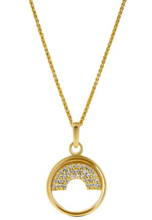 Orphelia 'Tista' Dames 925 Sterling Zilveren Hanger met Ketting - Goud ZH-7586/G