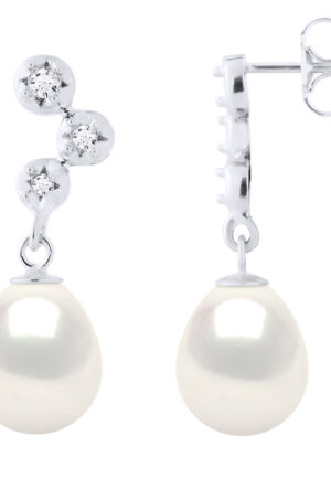Oorbellen Prestige - Diamanten 0,12 ct - Kwaliteit HSI - Wit Goud