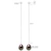 Hangende Oorbellen - Echte Gecultiveerde Tahiti Perlen Parel 8-9 mm - Afbeelding 2