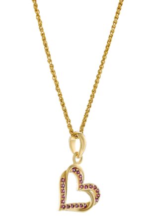 Alternative view of Orphelia 'Cecilia' Dames 925 Sterling Zilveren Hangertje met Ketting - Goud ZH-7584/R