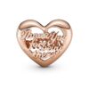 Pandora 'Familie & Vrienden' Vrouwen Goudkleurige Metalen Bedel - Roze 781451C00 - Afbeelding 2