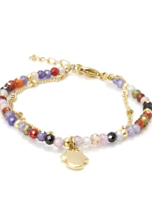 Luxenter Veelkleurige Kristallen Armband in 18K Geel Goud - Raxsu
